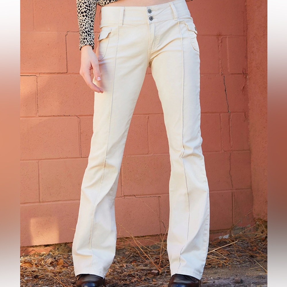 Cream Agatha Low Rise Pants